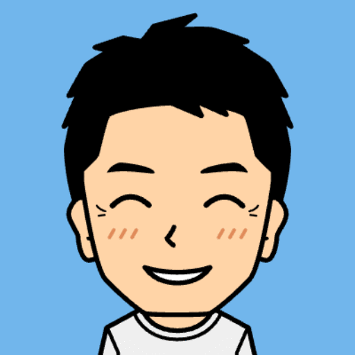 笑っている男性を似顔絵ジェネレーターで作ったもの