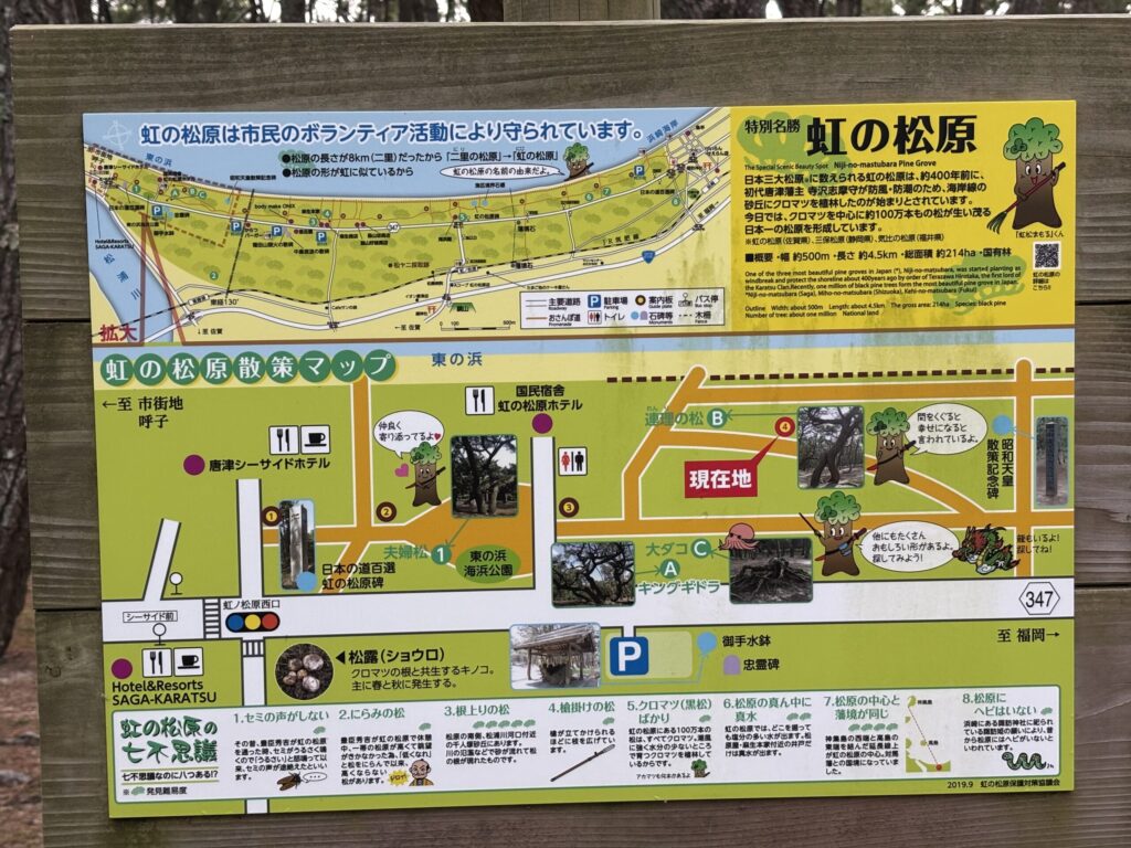 虹の松原看板の写真