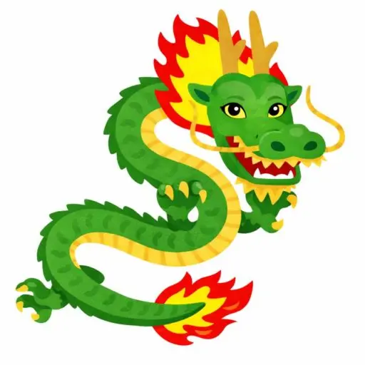 アニメチックにした、龍のアップ画像