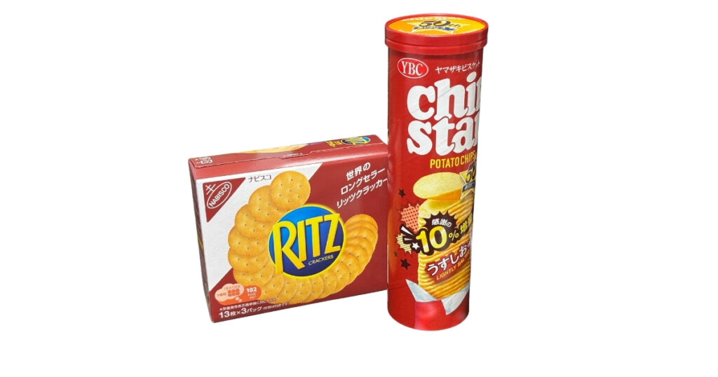 リッツとチップスターの箱の画像